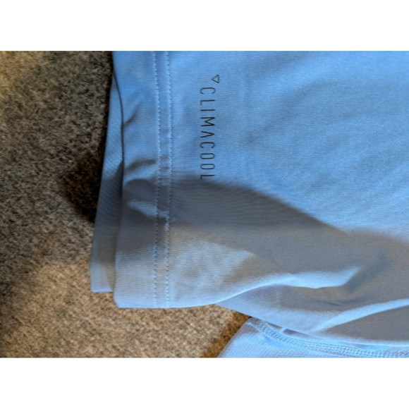 Adidas Golf Club Polo Shirt ClimaCool Men's Blue Quicksilver Size Large - Picture 6 of 10